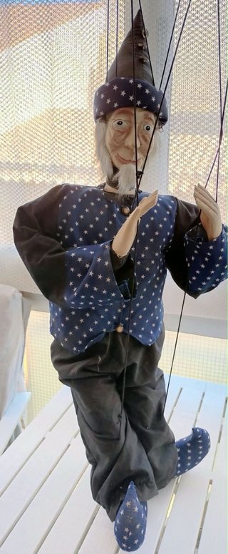 Marioneta de madera hecha a mano 90cm