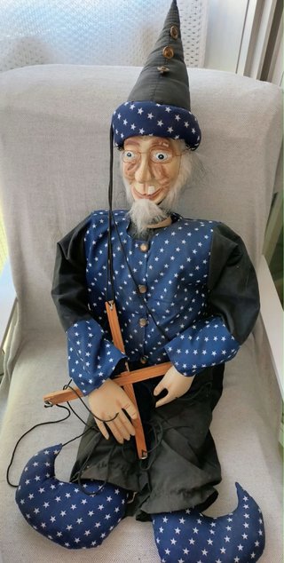 Marioneta de madera hecha a mano 90cm