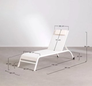 Sklum Tumbona reclinable con cojín Therys