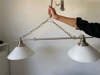 Lámpara Techo Doble IKEA Kroby Acero Niquelado