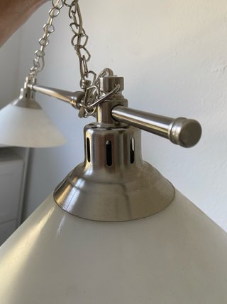 Lámpara Techo Doble IKEA Kroby Acero Niquelado