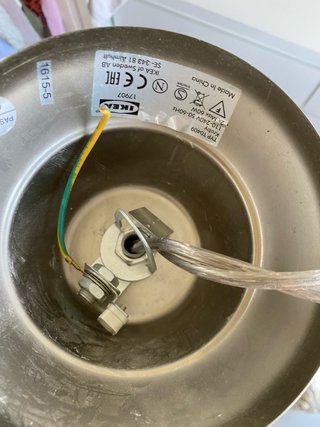 Lámpara Techo Doble IKEA Kroby Acero Niquelado