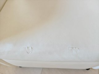 Butaca reclinable polipiel blanca