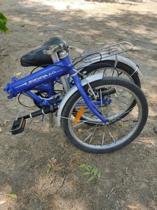 Bicicleta Plegable Urbana Adulto Azul