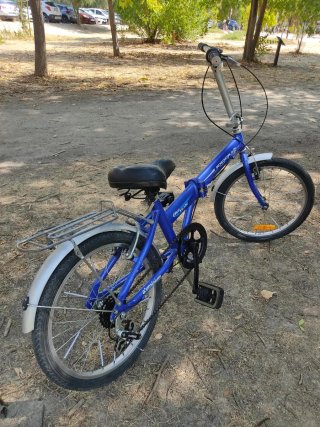 Bicicleta Plegable Urbana Adulto Azul