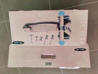 Patinete Micro Mini2Grow LED Rosa