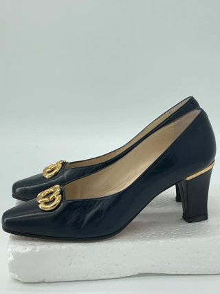 Zapatos Balenciaga Tacon Piel Hebilla Dorada
