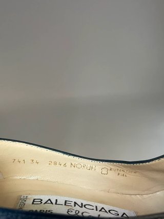 Zapatos Balenciaga Tacon Piel Hebilla Dorada