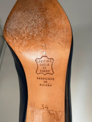 Zapatos Balenciaga Tacon Piel Hebilla Dorada