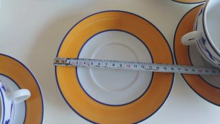 6 Tazas Consomé con Platillo Porcelana