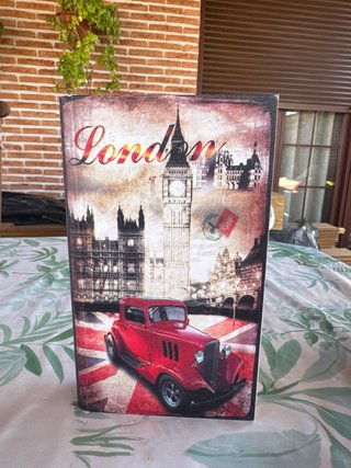 Caja Decorativa London Estilo Libro