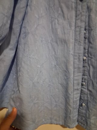 Blusa MSMODE azul bordada talla XXL