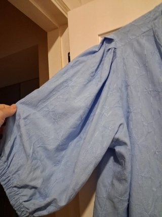 Blusa MSMODE azul bordada talla XXL