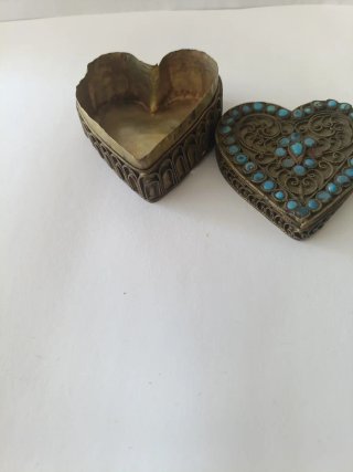 Joyero Corazón Filigrana Turquesa