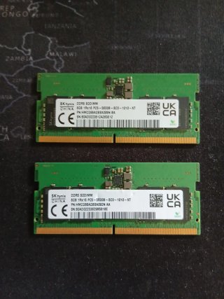 2x SK hynix DDR5 SODIMM 8GB PC5-5600