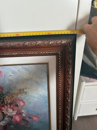 Cuadro de flores pintado al óleo