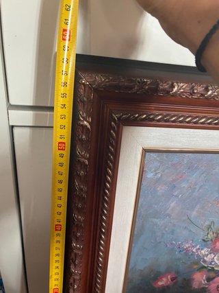 Cuadro de flores pintado al óleo