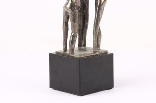 Escultura Peltre "Unión y Trabajo en equipo"