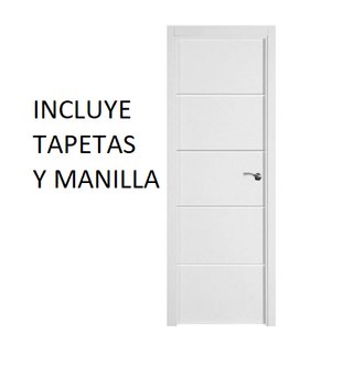 Puerta Blanca Lacada 4 Rayas