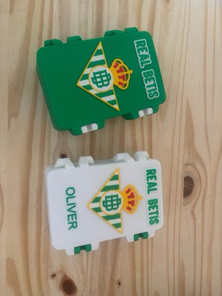 Caja Cromos la liga Real Betis Doble Compartimento