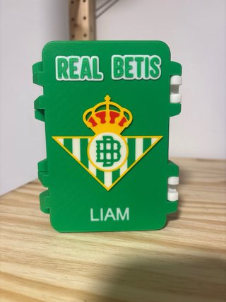 Caja Cromos la liga Real Betis Doble Compartimento
