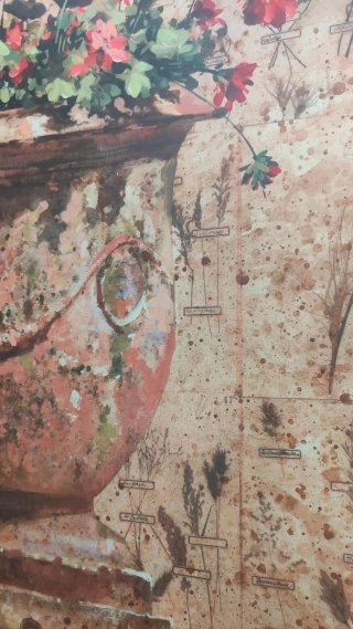 Stampa Artistica Vaso Fiori Pascal Cessou 84x84