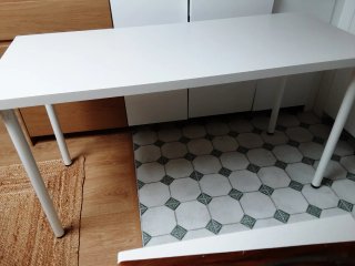 Tablero mesa blanco con patas IKEA LAGKAPTEN 140x6