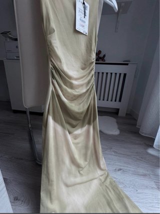 Vestido largo fluido verde