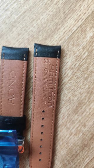 Correa Hamilton Piel 22mm Negra