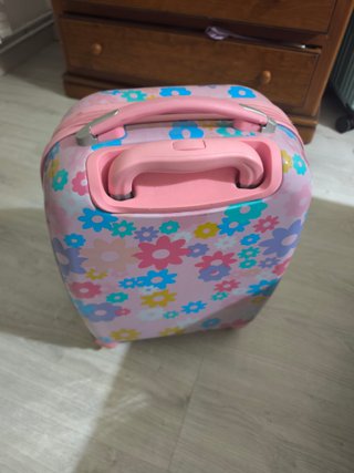 Maleta infantil con flores rosas para coronia