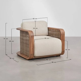 Sklum Sillón de jardín en madera de acacia Noira