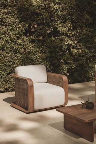 Sklum Sillón de jardín en madera de acacia Noira