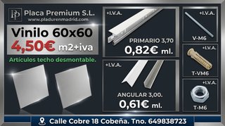 Vinilo 60x60 para techo desmontable