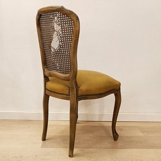 Silla estilo Isabelina Madera y Rattan