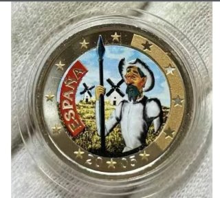 Moneda 2 Euros Color España Don Quijote y Altamira