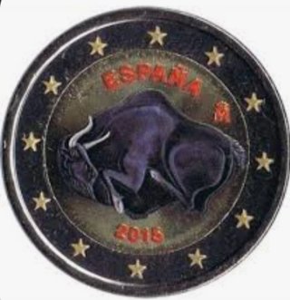 Moneda 2 Euros Color España Don Quijote y Altamira