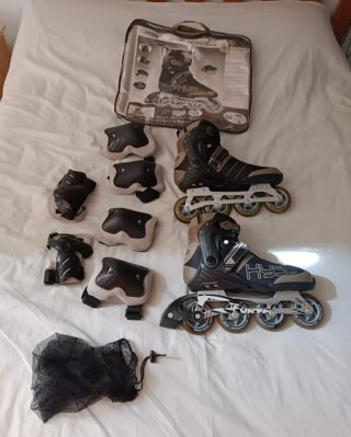 Patines en línea y protecciones