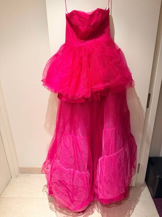 Vestido de fiesta rosa tul