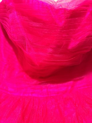 Vestido de fiesta rosa tul