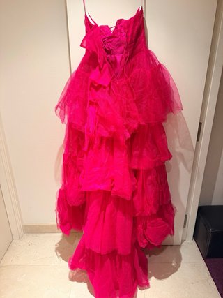 Vestido de fiesta rosa tul