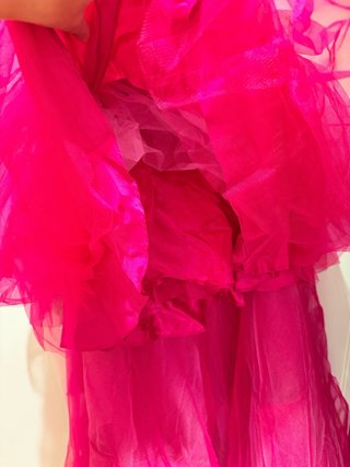 Vestido de fiesta rosa tul