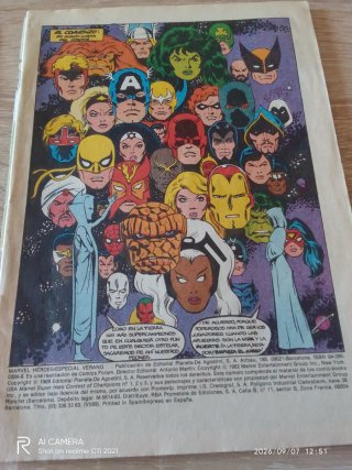 Comic Marvel antiguo especial verano