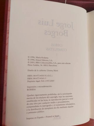 Borges, Obras Completas RBA. 2 tomos (completa).
