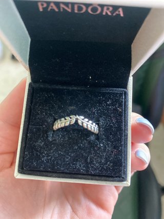 Anillo Pandora Hojas Plata Talla 12