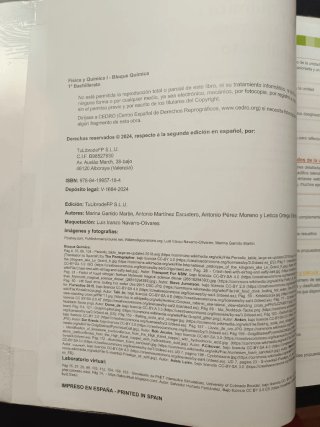 Libros Física y Química I 1° Bachillerato Tulibro
