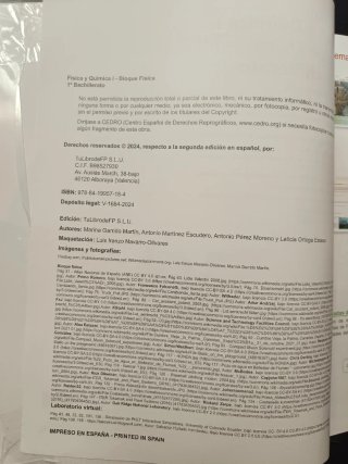 Libros Física y Química I 1° Bachillerato Tulibro