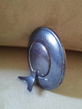 Orologio da tavolo vintage argento Italy