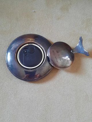Orologio da tavolo vintage argento Italy