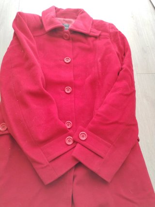 Abrigo paño rojo Easy Wear El Corte Inglés