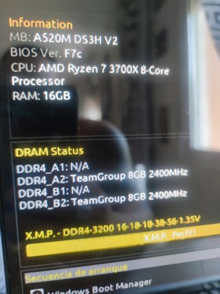 Placa Base Gigabyte A520M DS3H V2 AM4